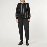 PERSONA BY MARINA RINALDI Ananas Milano Knit Fabric Trousers in Ultramarine