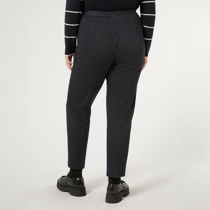 PERSONA BY MARINA RINALDI Ananas Milano Knit Fabric Trousers in Ultramarine