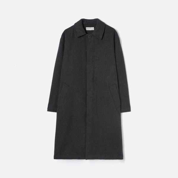 UNIVERSAL WORKS Mac Mowbray Coat in Grey Marl