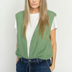 MOS MOSH MMThora Knit Vest in Turf Green