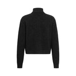 MY ESSENTIAL WARDROBE MWTracy Wool Knit Zip Cardigan in Dark Grey Melange