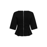 MY ESSENTIAL WARDROBE MWApir Pleat T Shirt in Black