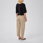 MY ESSENTIAL WARDROBE MWApir Pleat T Shirt in Black