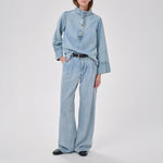 MY ESSENTIAL WARDROBE HilmaMW 171 Boxy Blouse in Light Blue
