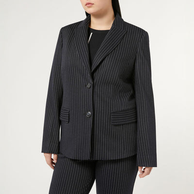 PERSONA BY MARINA RINALDI Nabil Milano Knit Fabric Blazer in Ultramarine