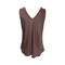 BLACK COLOUR BCMabel Double V-Neck Top in Coffee
