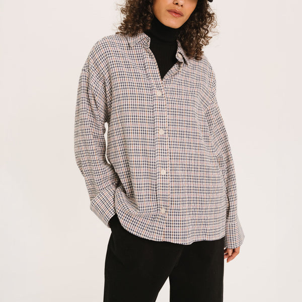 SACRECOEUR Linetta Clic Small Check Overshirt in Multi