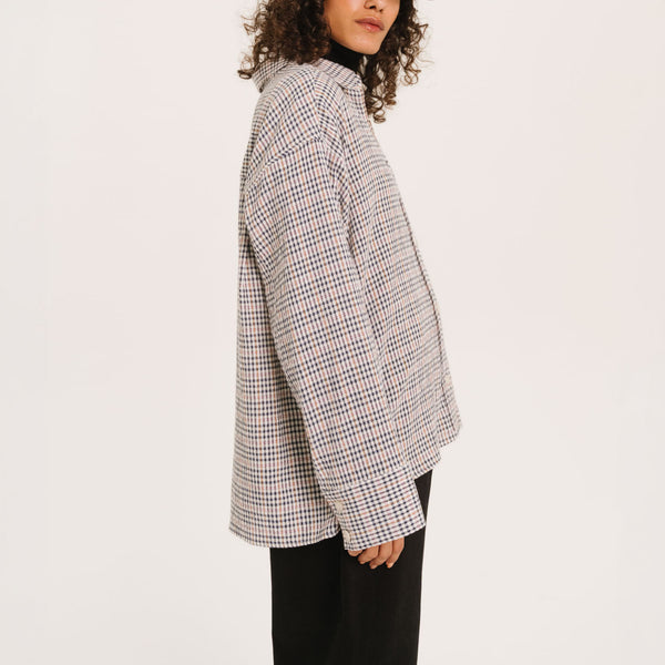 SACRECOEUR Linetta Clic Small Check Overshirt in Multi