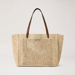 MULBERRY Crochet Tote  in Natural Crochet Raffia