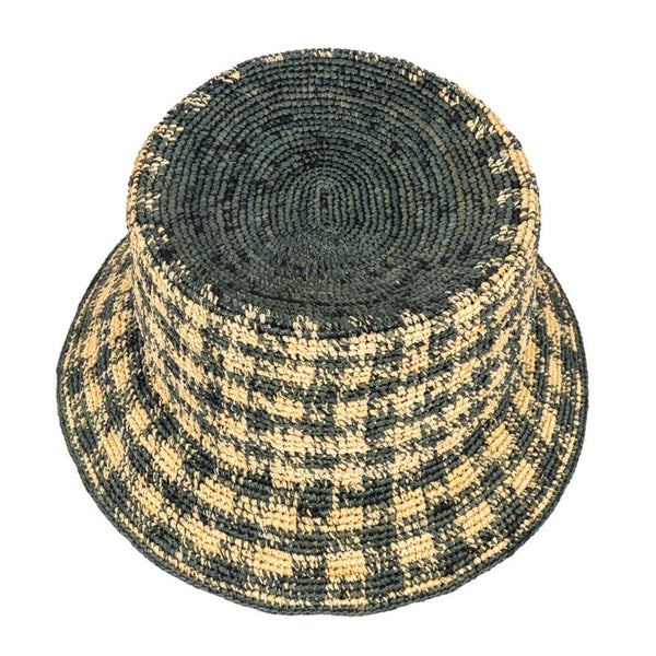 TRAVAUX EN COURS Bob Raffia Hat in Army