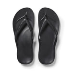 ARCHIES Arch Support Flip Flops in Black