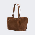 WEEKEND MAX MARA WKAPesi Calfskin Suede Tote Bag in Chocolate