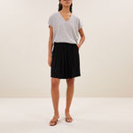 BY-BAR Sil V Neck Jumper in Grey Melee