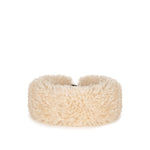 HELEN MOORE Faux Sheepskin Huff Headband in Cream