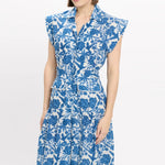 MISS JUNE Tilda Sleeveless Mid Length Dress in Blue