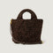 NAGHEDI St Barths Petit Tote Nest Weave Handbag in Chocolate