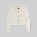 BEAUMONT ORGANIC Sugi Cotton Linen Knit Cardigan in Off White