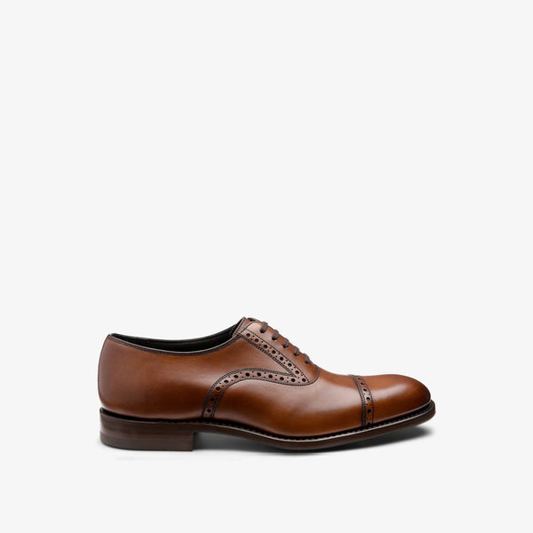 LOAKE Kellar Oxford Semi-Brogues in Cedar