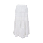 BLACK COLOUR BCHarriet Boho Panel Skirt  in Off White