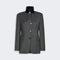 WEEKEND MAX MARA Inserimento - WKIMartora Wool Tweed Jacket with Velvet Collar in Medium Grey