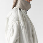 MARFA STANCE Parachute Quilted Parka in Glacier Blue /White/Dove Grey