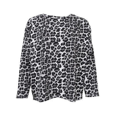 BLACK COLOUR Ava Sweatshirt in Light Grey Leopard