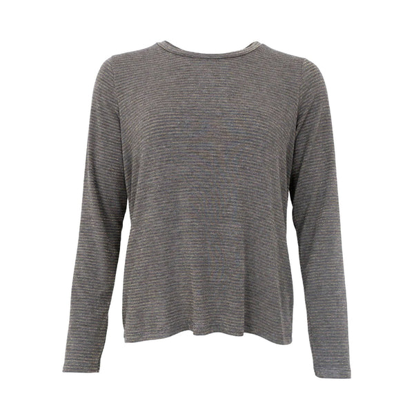 BLACK COLOUR BCFaye Loose Tee in Grey/Stripe