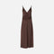 BAUM UND PFERDGARTEN Atalia Fitted Maxi Slip Dress in Coffee Bean Brown