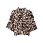 BLACK COLOUR BCZoe Leopard Print Oversize Loose Shirt in Leopard