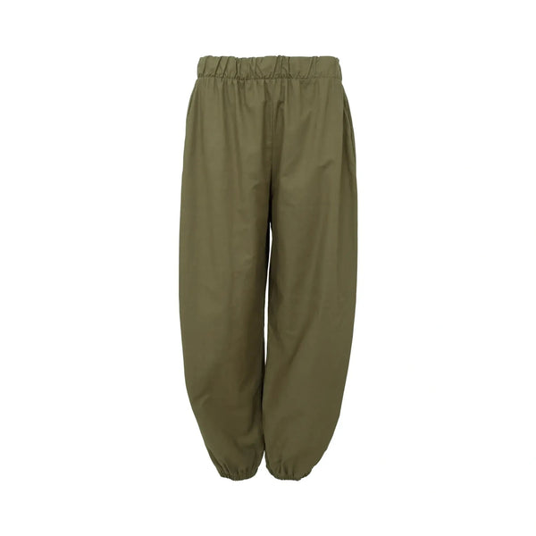 BLACK COLOUR BCAya Balloon Pant with Pockets in Army