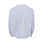 BLACK COLOUR BCElana V-Neck Shirt with Tie Hem Detail in Light Blue