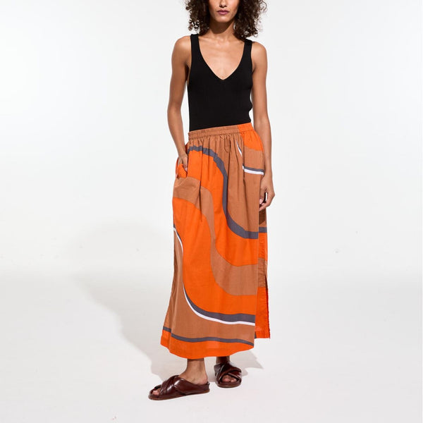MAPOESIE Juliette Madone Skirt in Vermilion