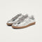 ALOHAS Tb.490 Rife Shimmer Leather Sneakers in Silver/Cream