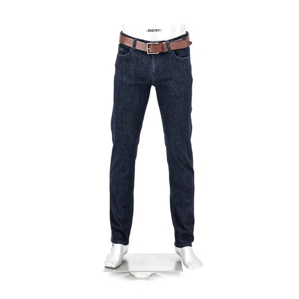 ALBERTO Pipe Cashmere Denim Jeans in Navy
