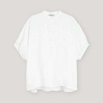 SoSUE Cowboy Button Blouse in White