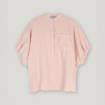 SoSUE Cowboy Button Blouse in Linen Blush