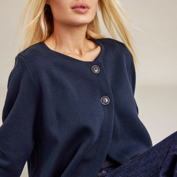 SIBINLINNEBJERG Margit Merino Wool Blend Jumper in Navy