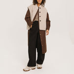 SACRECOEUR Mireia Double Face Wool Vest in Ecru