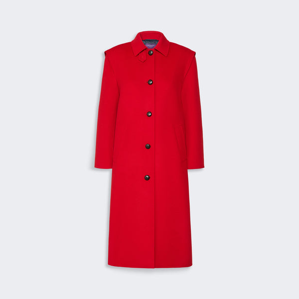 WEEKEND MAX MARA WKSGessati Wool Long Coat in Red