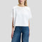 LEE Short Sleeve Cropped T Shirt in Bright White