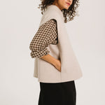 SACRECOEUR Mireia Double Face Wool Vest in Ecru