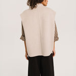 SACRECOEUR Mireia Double Face Wool Vest in Ecru