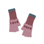 QUINTON & CHADWICK Love Hope Fingerless Gloves in Calamine/Rust