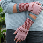 QUINTON & CHADWICK Love Hope Fingerless Gloves in Calamine/Rust