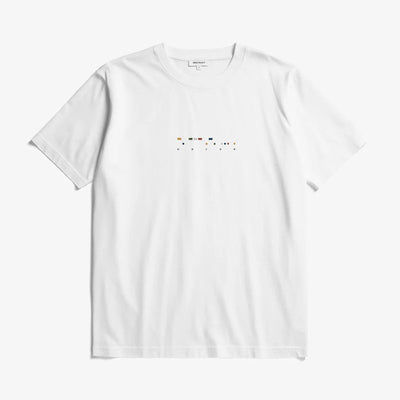 NORSE PROJECTS Johannes Organic Code Print T-Shirt in White