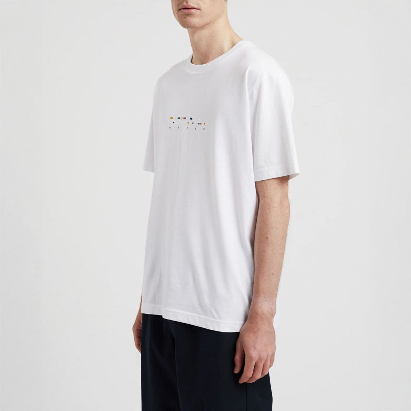 NORSE PROJECTS Johannes Organic Code Print T-Shirt in White