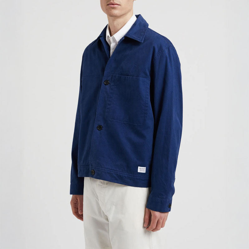 NORSE PROJECTS Marcus Canvas Overshirt in Workwear Blue