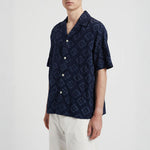 NORSE PROJECTS Mads Batik S/S Shirt in Navy