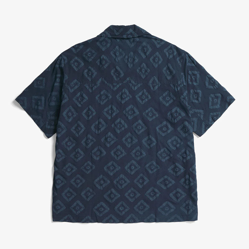NORSE PROJECTS Mads Batik S/S Shirt in Navy