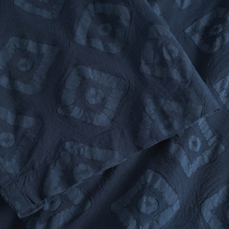 NORSE PROJECTS Mads Batik S/S Shirt in Navy